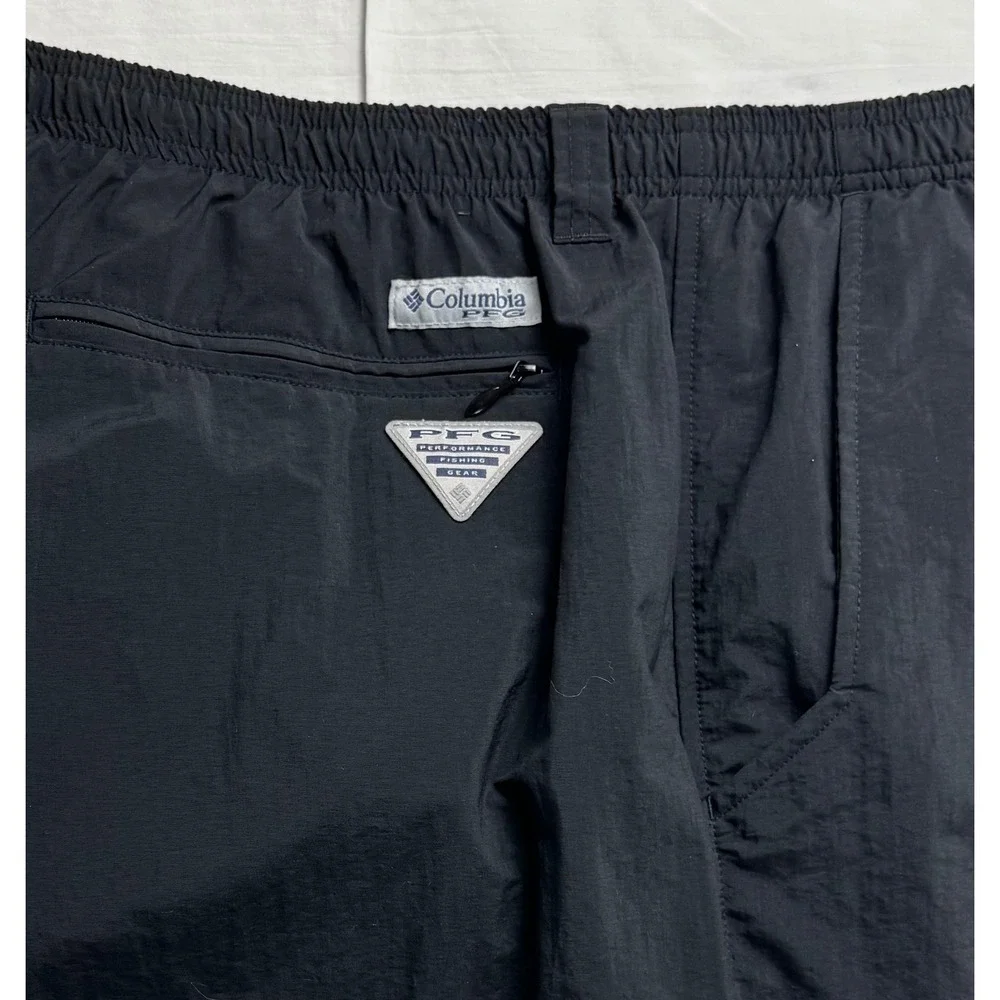 Columbia PFG Backcast Water board Swim Shorts Mens XXL Black Omni-Shade Fishing - Picture 2 of 13